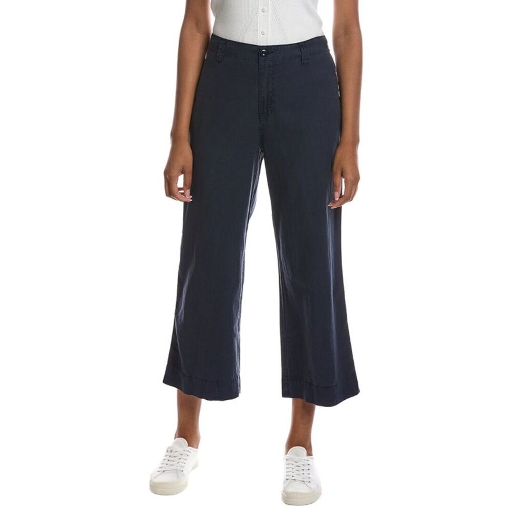 Michael Stars Womens  Geraldine Straight Leg Linen-Blend Pant